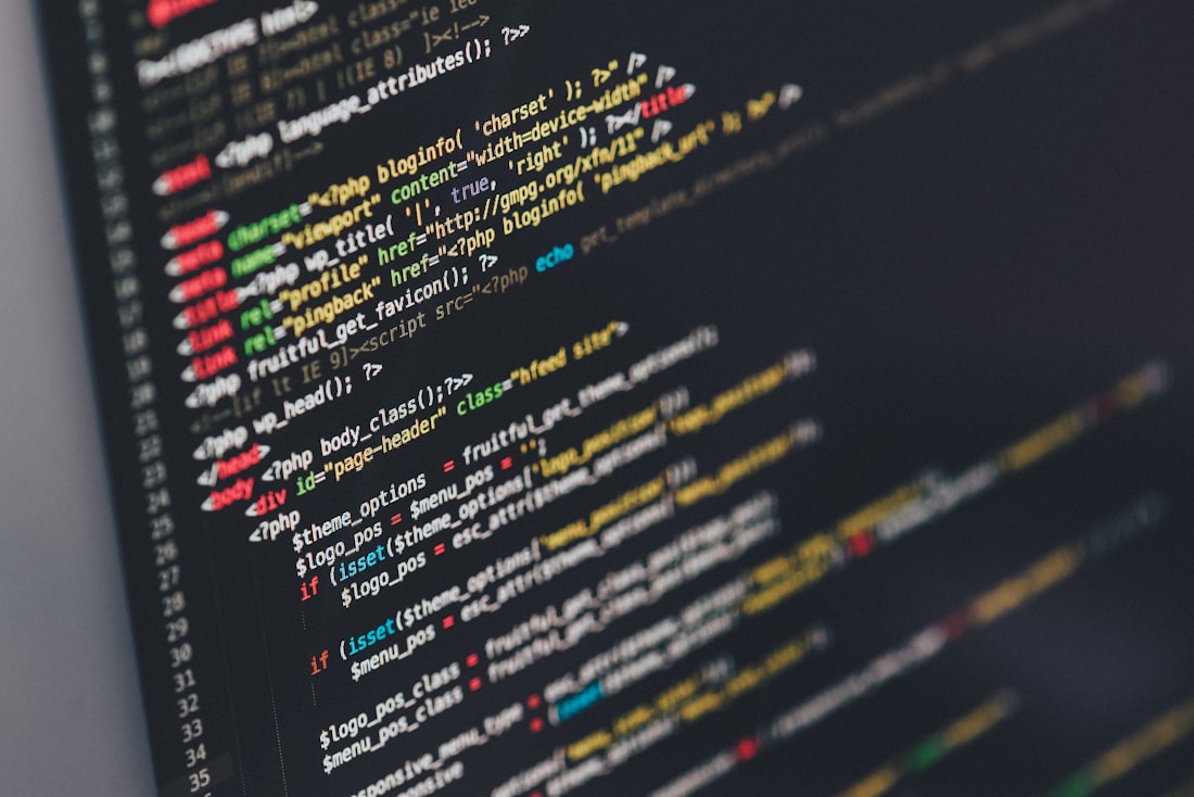 Source code on a developer's screen